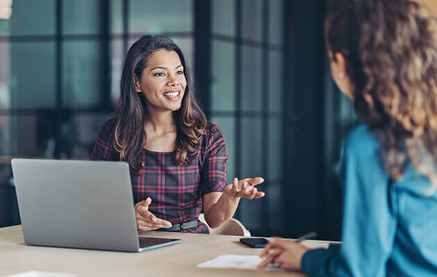 businesswoman talking office large