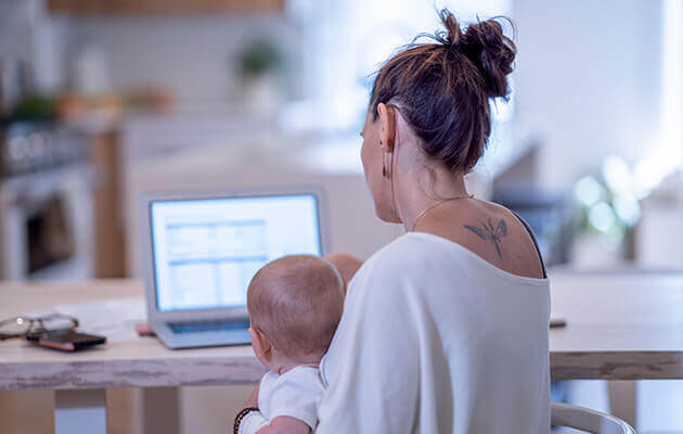 woman baby bills large