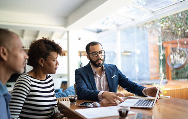 Large Couple Being Consulted
