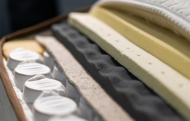 mattress layers inside foam large