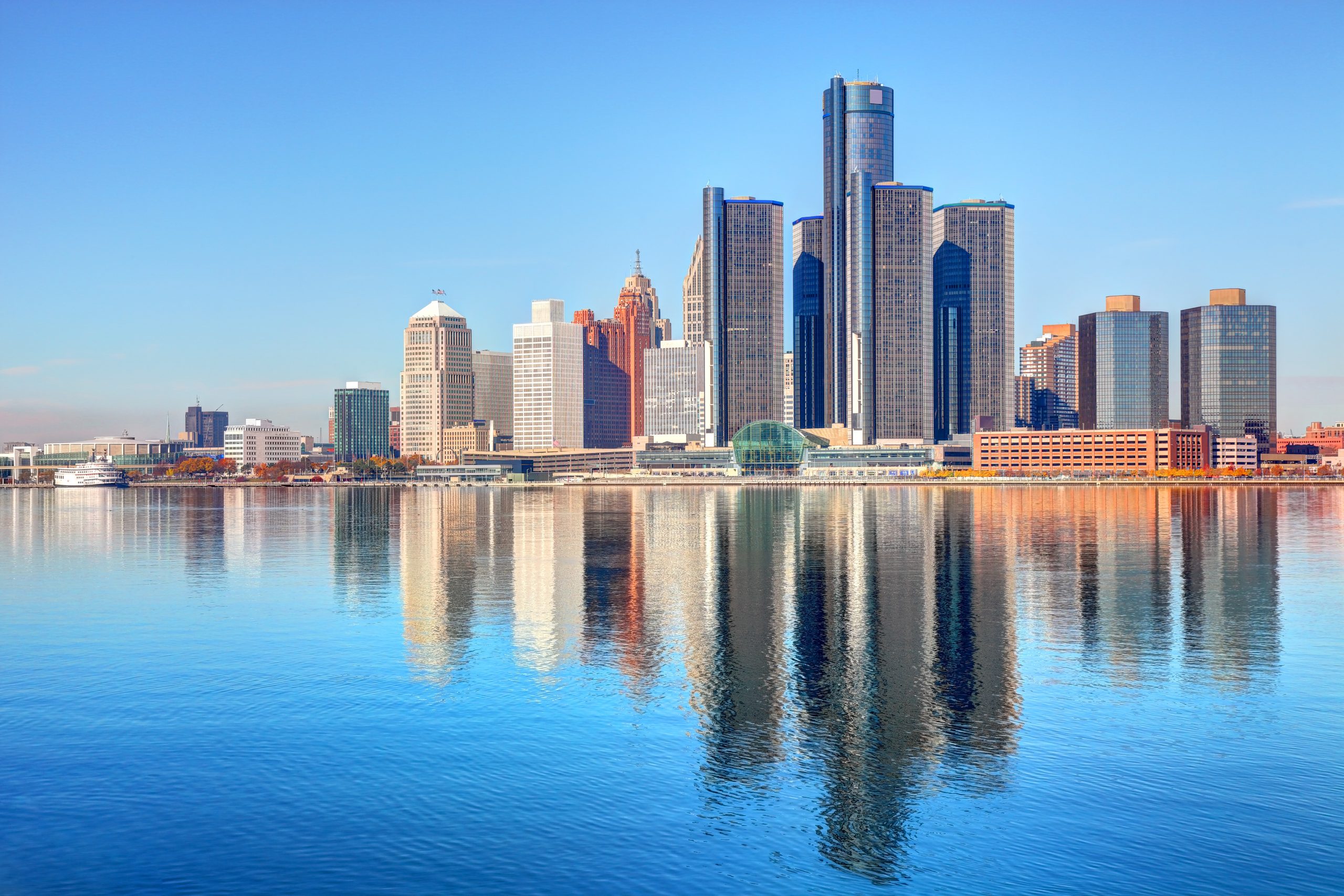 Detroit Michigan Skyline Hero Watermark