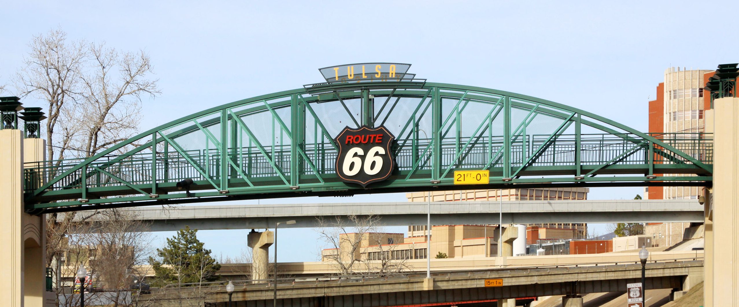 Tulsa Oklahoma Bridge Route66 Sign